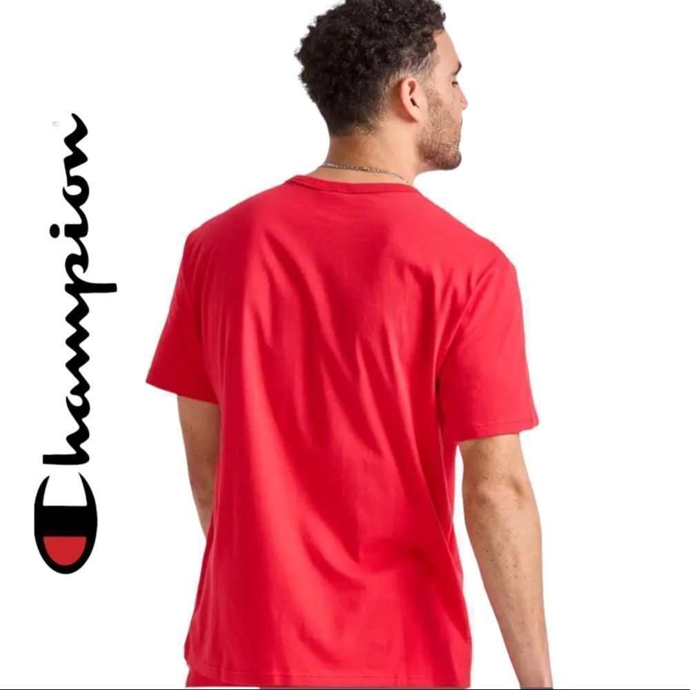 NEW Champion Men's Champion Red Box Logo Short-Sleeve Tee Shirt T-Shirt L XL - Picture 4 of 4